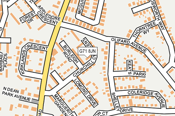G71 8JN map - OS OpenMap – Local (Ordnance Survey) G71 8JN map - OS OpenMap – Local (Ordnance Survey)