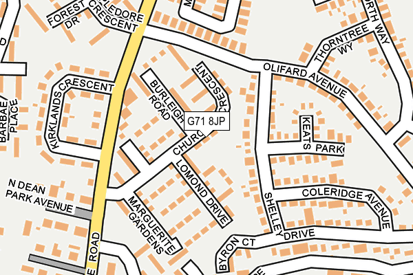 G71 8JP map - OS OpenMap – Local (Ordnance Survey) G71 8JP map - OS OpenMap – Local (Ordnance Survey)