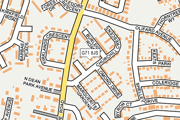 G71 8JS map - OS OpenMap – Local (Ordnance Survey) G71 8JS map - OS OpenMap – Local (Ordnance Survey)