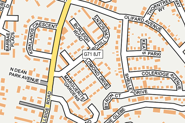 G71 8JT map - OS OpenMap – Local (Ordnance Survey) G71 8JT map - OS OpenMap – Local (Ordnance Survey)