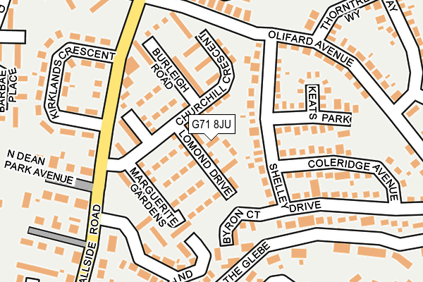 G71 8JU map - OS OpenMap – Local (Ordnance Survey) G71 8JU map - OS OpenMap – Local (Ordnance Survey)