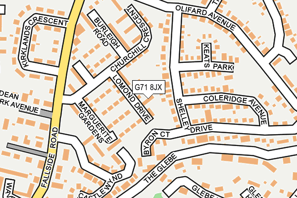 G71 8JX map - OS OpenMap – Local (Ordnance Survey) G71 8JX map - OS OpenMap – Local (Ordnance Survey)