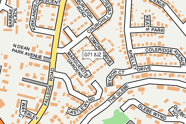 G71 8JZ map - OS OpenMap – Local (Ordnance Survey) G71 8JZ map - OS OpenMap – Local (Ordnance Survey)