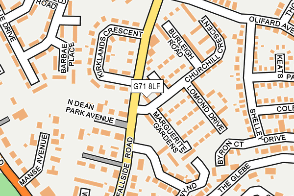 G71 8LF map - OS OpenMap – Local (Ordnance Survey) G71 8LF map - OS OpenMap – Local (Ordnance Survey)