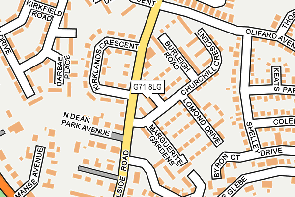 G71 8LG map - OS OpenMap – Local (Ordnance Survey) G71 8LG map - OS OpenMap – Local (Ordnance Survey)