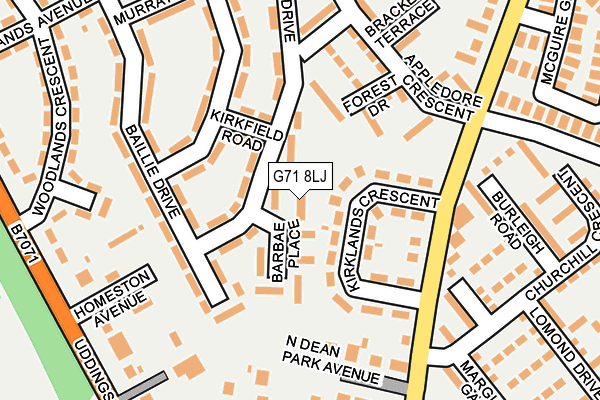 G71 8LJ map - OS OpenMap – Local (Ordnance Survey) G71 8LJ map - OS OpenMap – Local (Ordnance Survey)