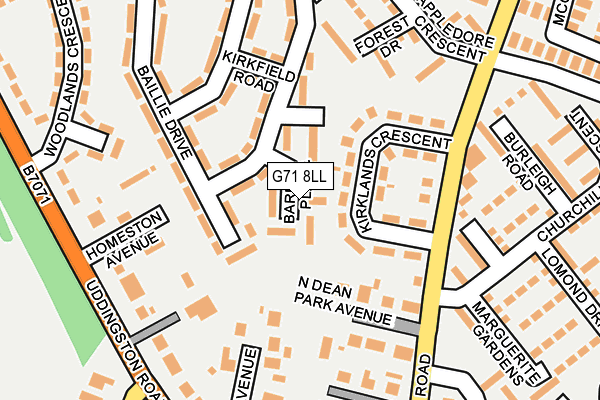 G71 8LL map - OS OpenMap – Local (Ordnance Survey) G71 8LL map - OS OpenMap – Local (Ordnance Survey)