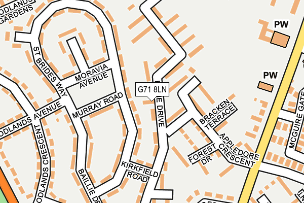 G71 8LN map - OS OpenMap – Local (Ordnance Survey) G71 8LN map - OS OpenMap – Local (Ordnance Survey)