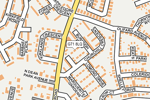 G71 8LQ map - OS OpenMap – Local (Ordnance Survey) G71 8LQ map - OS OpenMap – Local (Ordnance Survey)