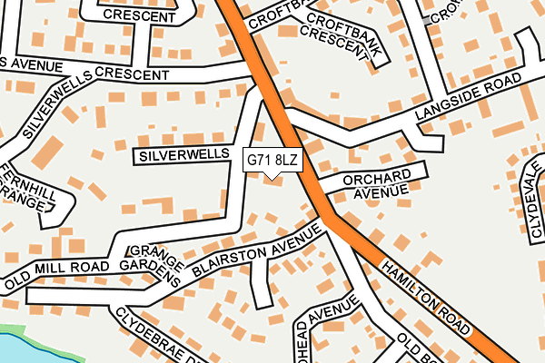G71 8LZ map - OS OpenMap – Local (Ordnance Survey) G71 8LZ map - OS OpenMap – Local (Ordnance Survey)