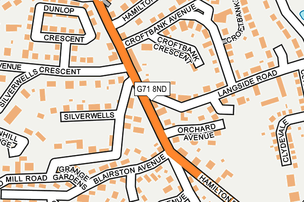 G71 8ND map - OS OpenMap – Local (Ordnance Survey) G71 8ND map - OS OpenMap – Local (Ordnance Survey)