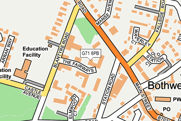 G71 8PB map - OS OpenMap – Local (Ordnance Survey) G71 8PB map - OS OpenMap – Local (Ordnance Survey)
