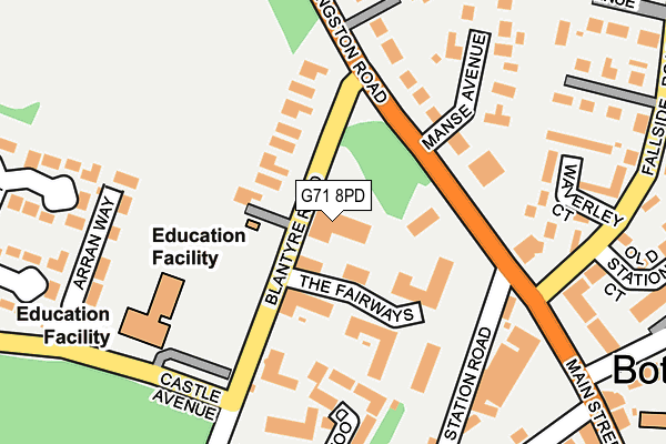 G71 8PD map - OS OpenMap – Local (Ordnance Survey) G71 8PD map - OS OpenMap – Local (Ordnance Survey)