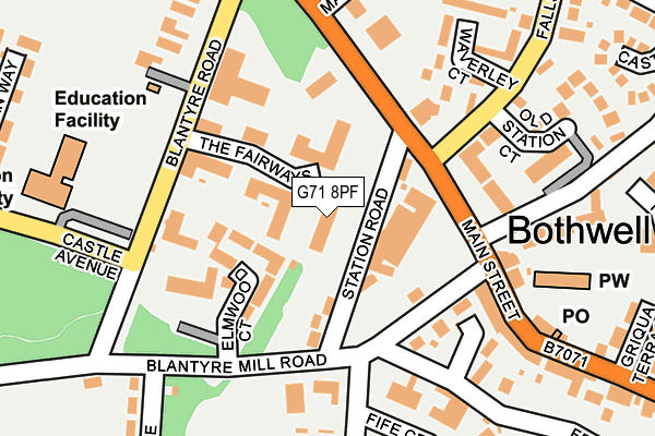 G71 8PF map - OS OpenMap – Local (Ordnance Survey) G71 8PF map - OS OpenMap – Local (Ordnance Survey)