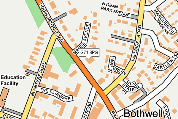 G71 8PG map - OS OpenMap – Local (Ordnance Survey) G71 8PG map - OS OpenMap – Local (Ordnance Survey)