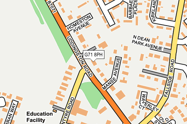 G71 8PH map - OS OpenMap – Local (Ordnance Survey) G71 8PH map - OS OpenMap – Local (Ordnance Survey)