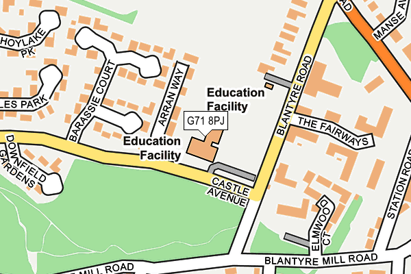 G71 8PJ map - OS OpenMap – Local (Ordnance Survey) G71 8PJ map - OS OpenMap – Local (Ordnance Survey)