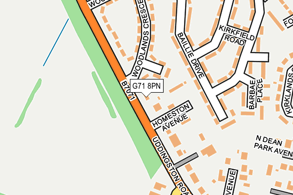 G71 8PN map - OS OpenMap – Local (Ordnance Survey) G71 8PN map - OS OpenMap – Local (Ordnance Survey)