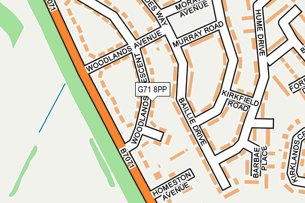G71 8PP map - OS OpenMap – Local (Ordnance Survey) G71 8PP map - OS OpenMap – Local (Ordnance Survey)