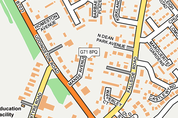 G71 8PQ map - OS OpenMap – Local (Ordnance Survey) G71 8PQ map - OS OpenMap – Local (Ordnance Survey)