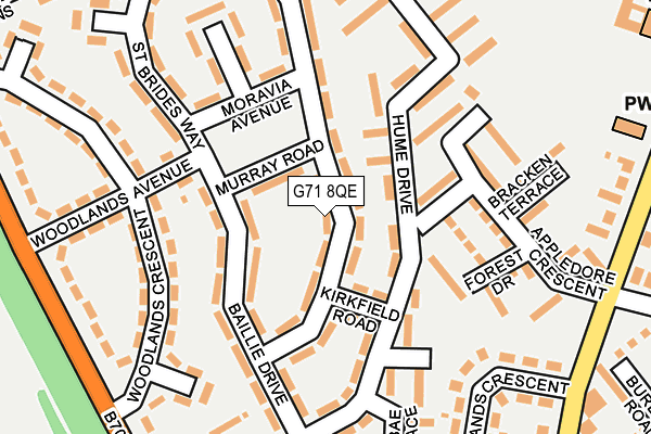 G71 8QE map - OS OpenMap – Local (Ordnance Survey) G71 8QE map - OS OpenMap – Local (Ordnance Survey)