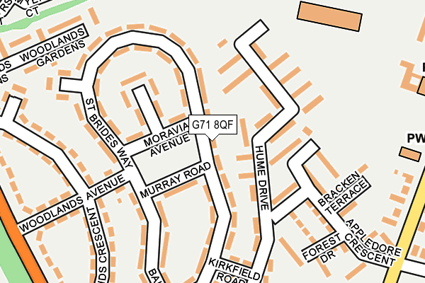 G71 8QF map - OS OpenMap – Local (Ordnance Survey) G71 8QF map - OS OpenMap – Local (Ordnance Survey)