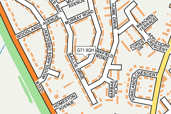 G71 8QH map - OS OpenMap – Local (Ordnance Survey) G71 8QH map - OS OpenMap – Local (Ordnance Survey)