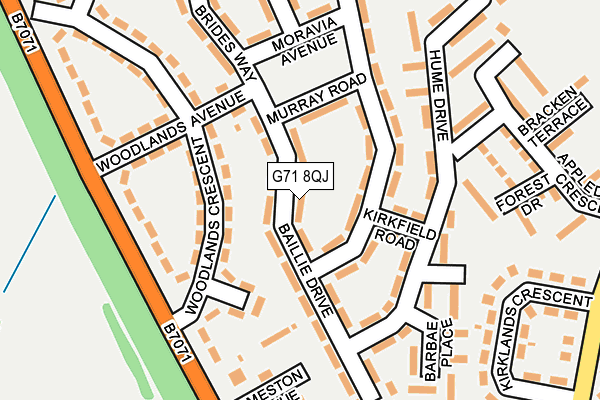 G71 8QJ map - OS OpenMap – Local (Ordnance Survey) G71 8QJ map - OS OpenMap – Local (Ordnance Survey)