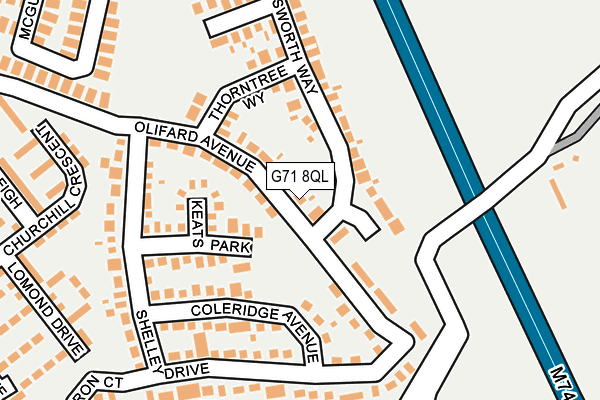 G71 8QL map - OS OpenMap – Local (Ordnance Survey) G71 8QL map - OS OpenMap – Local (Ordnance Survey)