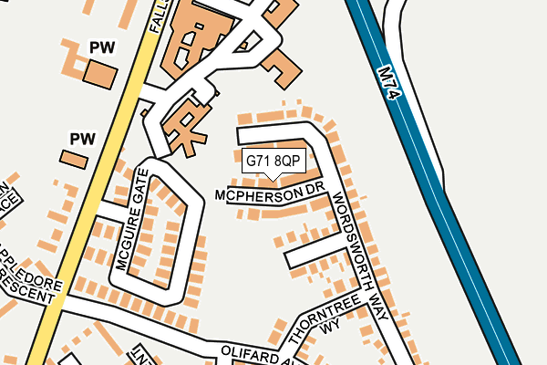 G71 8QP map - OS OpenMap – Local (Ordnance Survey) G71 8QP map - OS OpenMap – Local (Ordnance Survey)