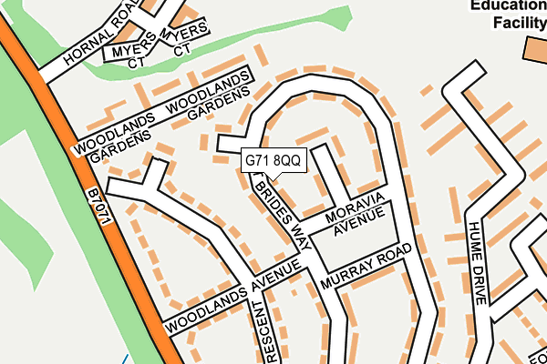 G71 8QQ map - OS OpenMap – Local (Ordnance Survey) G71 8QQ map - OS OpenMap – Local (Ordnance Survey)