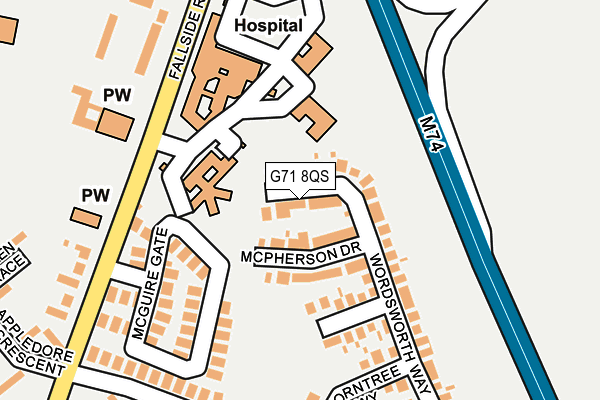 G71 8QS map - OS OpenMap – Local (Ordnance Survey) G71 8QS map - OS OpenMap – Local (Ordnance Survey)