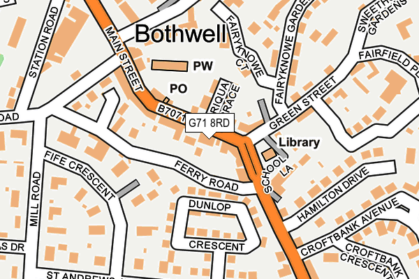 G71 8RD map - OS OpenMap – Local (Ordnance Survey)