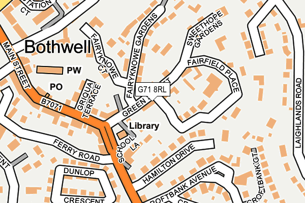 G71 8RL map - OS OpenMap – Local (Ordnance Survey) G71 8RL map - OS OpenMap – Local (Ordnance Survey)
