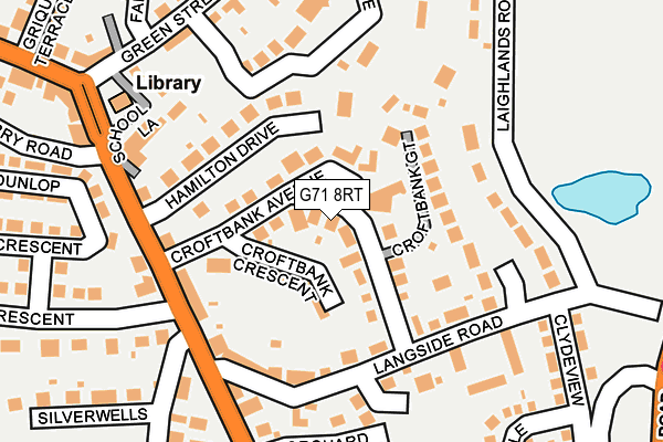 G71 8RT map - OS OpenMap – Local (Ordnance Survey)