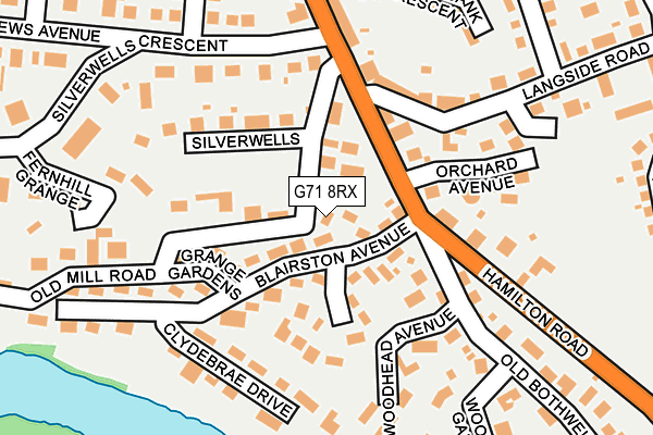 G71 8RX map - OS OpenMap – Local (Ordnance Survey) G71 8RX map - OS OpenMap – Local (Ordnance Survey)