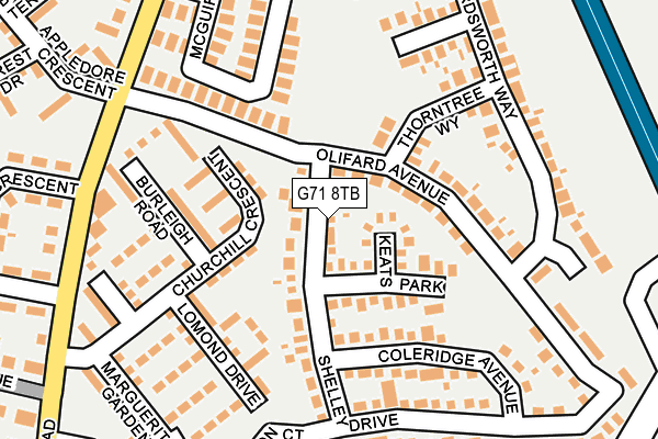 G71 8TB map - OS OpenMap – Local (Ordnance Survey) G71 8TB map - OS OpenMap – Local (Ordnance Survey)