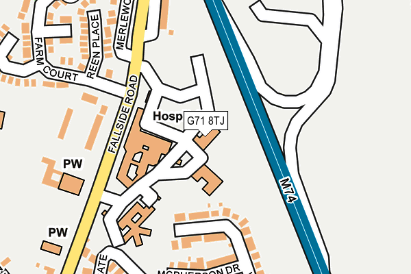 G71 8TJ map - OS OpenMap – Local (Ordnance Survey) G71 8TJ map - OS OpenMap – Local (Ordnance Survey)