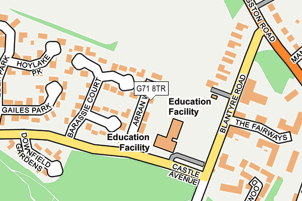 G71 8TR map - OS OpenMap – Local (Ordnance Survey) G71 8TR map - OS OpenMap – Local (Ordnance Survey)