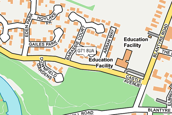 G71 8UA map - OS OpenMap – Local (Ordnance Survey) G71 8UA map - OS OpenMap – Local (Ordnance Survey)