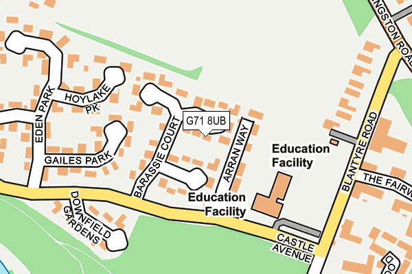 G71 8UB map - OS OpenMap – Local (Ordnance Survey) G71 8UB map - OS OpenMap – Local (Ordnance Survey)
