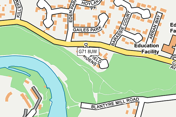 G71 8UW map - OS OpenMap – Local (Ordnance Survey) G71 8UW map - OS OpenMap – Local (Ordnance Survey)