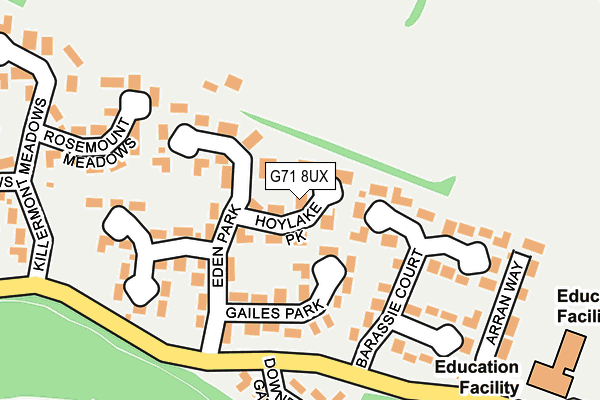G71 8UX map - OS OpenMap – Local (Ordnance Survey) G71 8UX map - OS OpenMap – Local (Ordnance Survey)