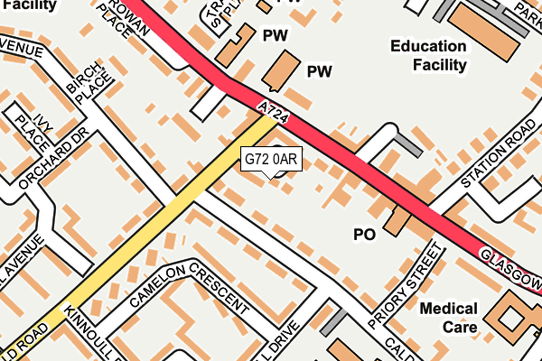 G72 0AR map - OS OpenMap – Local (Ordnance Survey) G72 0AR map - OS OpenMap – Local (Ordnance Survey)