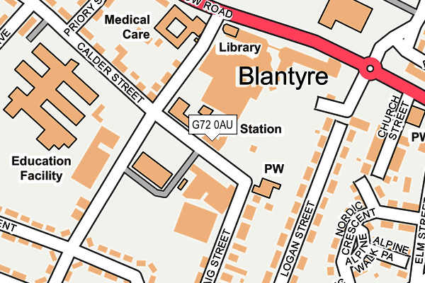 G72 0AU map - OS OpenMap – Local (Ordnance Survey) G72 0AU map - OS OpenMap – Local (Ordnance Survey)