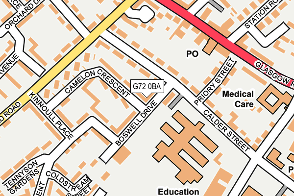 G72 0BA map - OS OpenMap – Local (Ordnance Survey) G72 0BA map - OS OpenMap – Local (Ordnance Survey)