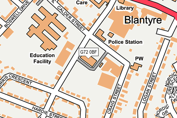G72 0BF map - OS OpenMap – Local (Ordnance Survey) G72 0BF map - OS OpenMap – Local (Ordnance Survey)