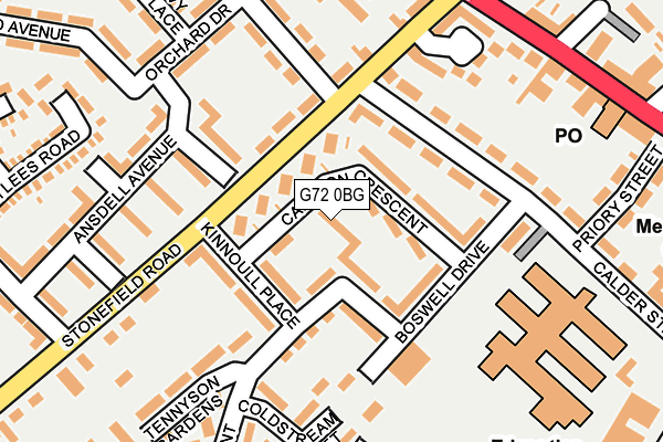G72 0BG map - OS OpenMap – Local (Ordnance Survey) G72 0BG map - OS OpenMap – Local (Ordnance Survey)
