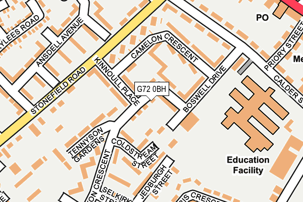 G72 0BH map - OS OpenMap – Local (Ordnance Survey) G72 0BH map - OS OpenMap – Local (Ordnance Survey)