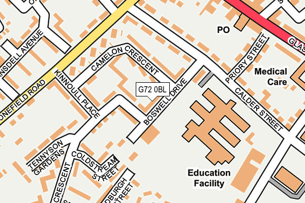 G72 0BL map - OS OpenMap – Local (Ordnance Survey) G72 0BL map - OS OpenMap – Local (Ordnance Survey)